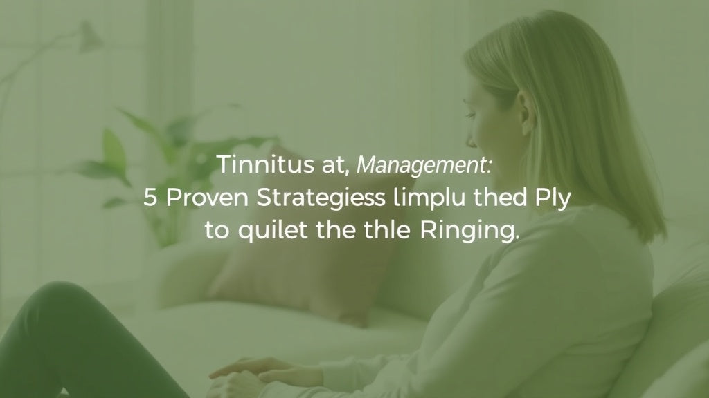 Tinnitus Relief and Management: 5 Proven Strategies to Quiet the Ringing