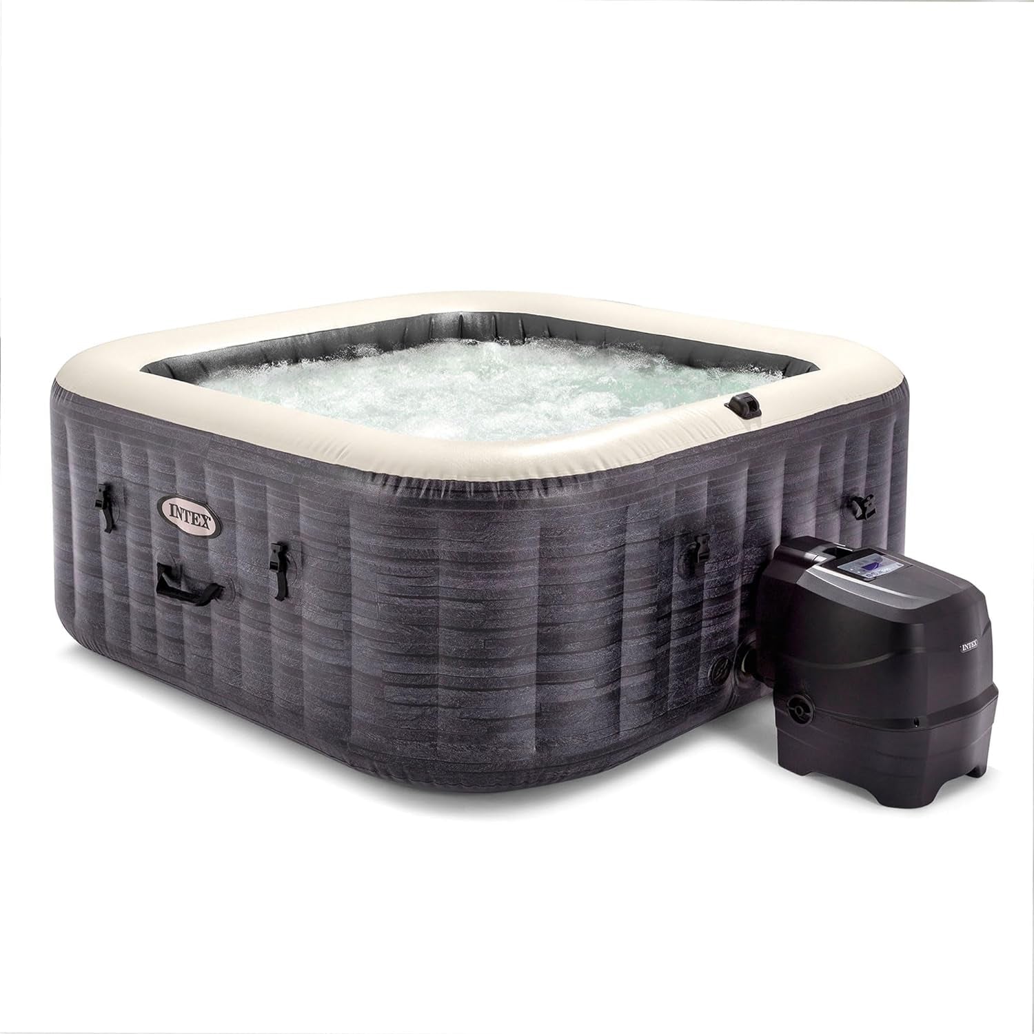 Greystone Deluxe 4 Person Inflatable Hot Tub With Wireless