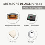 Greystone Deluxe 4 Person Inflatable Hot Tub With Wireless