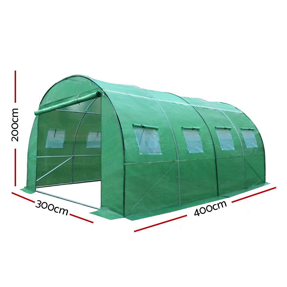Green Fingers Greenhouse 4x3x2M Walk in Green House Tunnel Plant