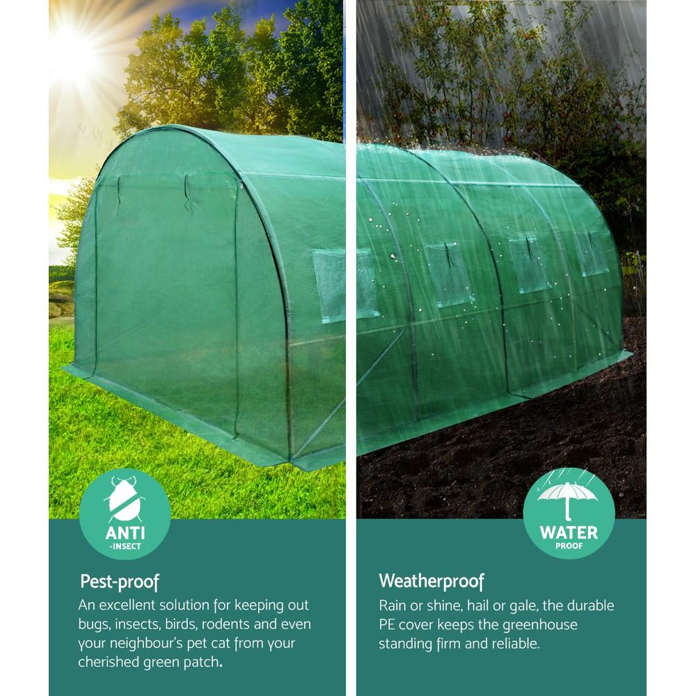 Green Fingers Greenhouse 4x3x2M Walk in Green House Tunnel Plant