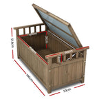 Gardeon Outdoor Storage Bench Box Wooden Garden Toy Tool Sheds Patio