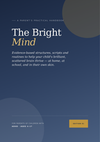 Cover of The Bright Mind — parents' handbook for childhood ADHD (ages 4–17)