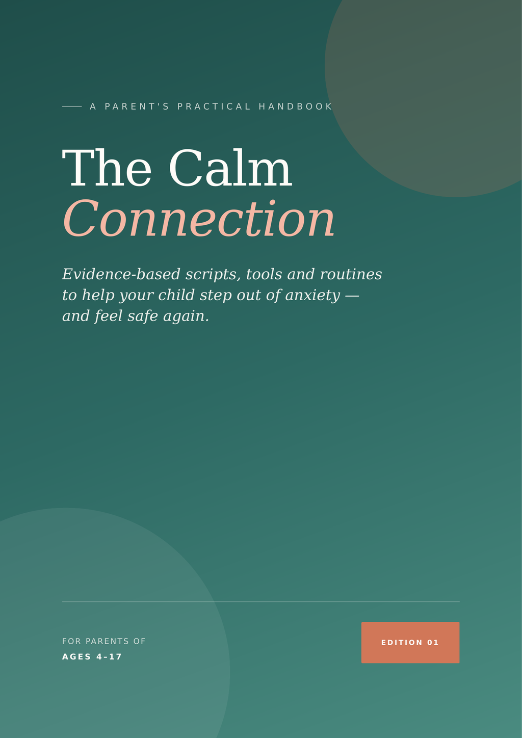 Cover of The Calm Connection — parents' handbook for childhood anxiety, Yale SPACE method