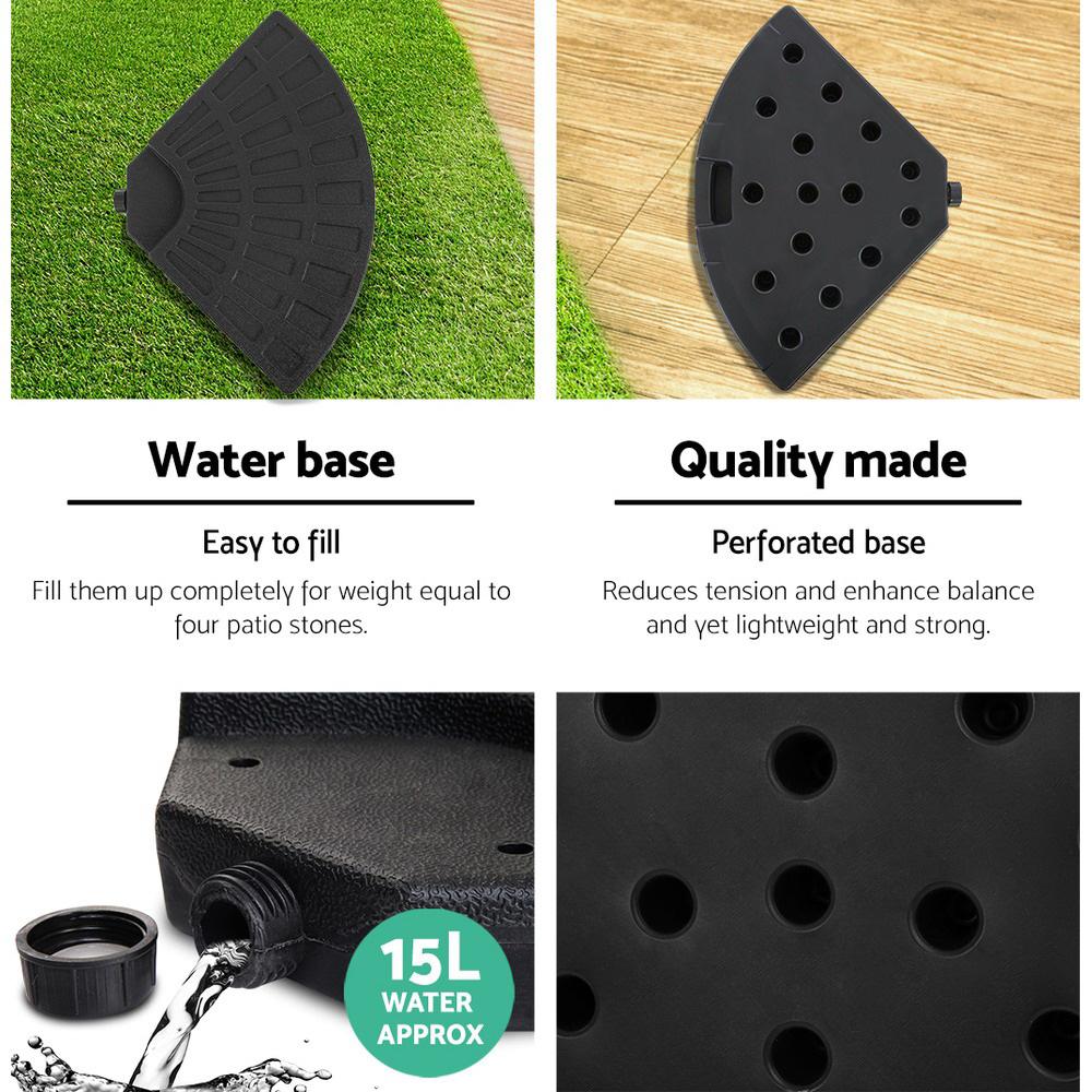 Instahut 3m Outdoor Umbrella w/Base Cantilever Beach Garden Patio