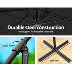Instahut 3m Outdoor Umbrella w/Base Cantilever Beach Garden Patio