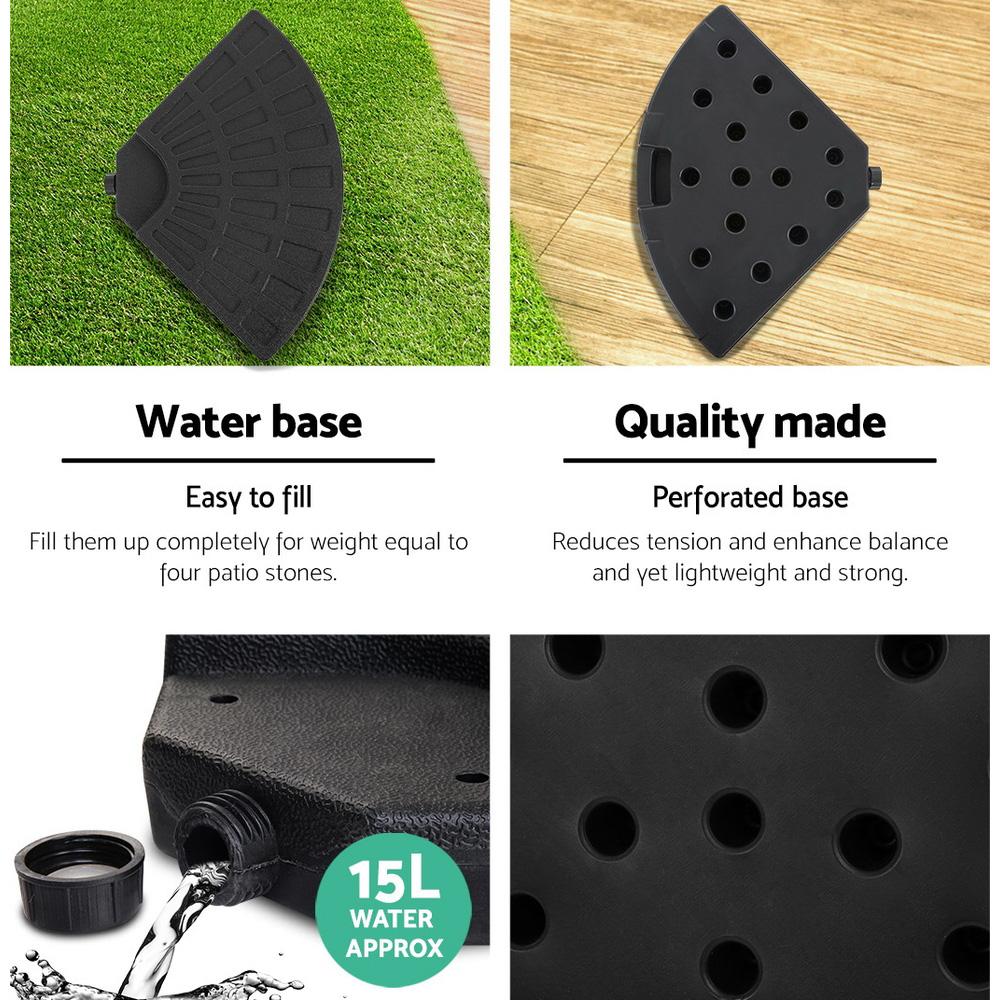 Instahut 3m Outdoor Umbrella w/Base Cantilever Beach Garden Patio