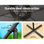 Instahut 3m Outdoor Umbrella w/Base Cantilever Beach Garden Patio