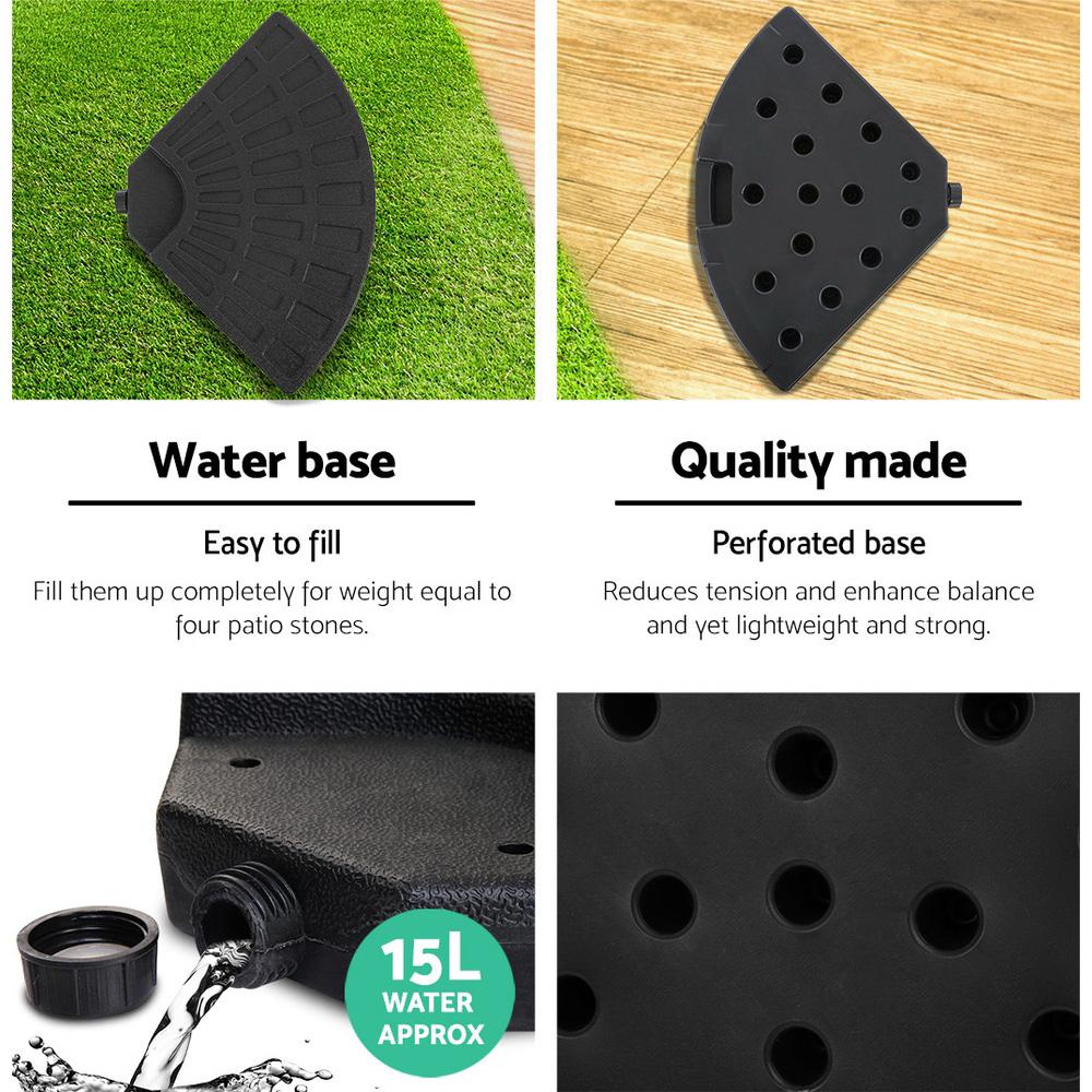 Instahut 3m Outdoor Umbrella w/Base Cantilever Beach Garden Patio