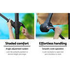 Instahut 3m Outdoor Umbrella w/Base Cantilever Garden Patio Beach