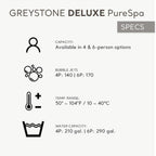 Greystone Deluxe 4 Person Inflatable Hot Tub With Wireless