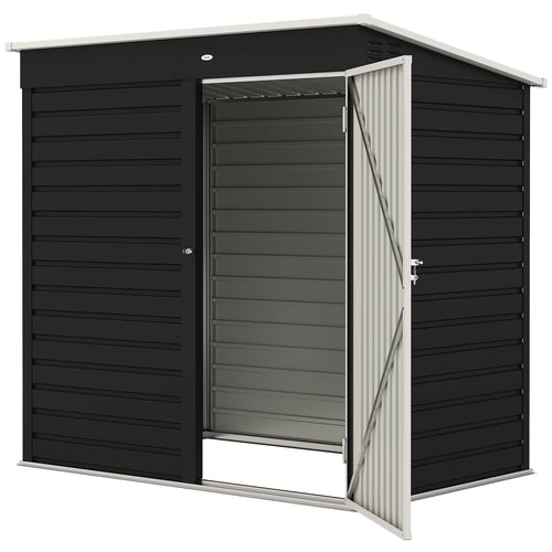 6' x 4' Outdoor Garden Shed, Metal Utility Shed with Lockable Door and