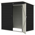 6' x 4' Outdoor Garden Shed, Metal Utility Shed with Lockable Door and