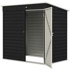 6' x 4' Outdoor Garden Shed, Metal Utility Shed with Lockable Door and