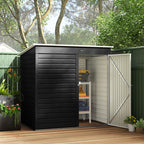 6' x 4' Outdoor Garden Shed, Metal Utility Shed with Lockable Door and