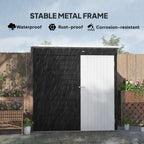 6' x 4' Outdoor Garden Shed, Metal Utility Shed with Lockable Door and