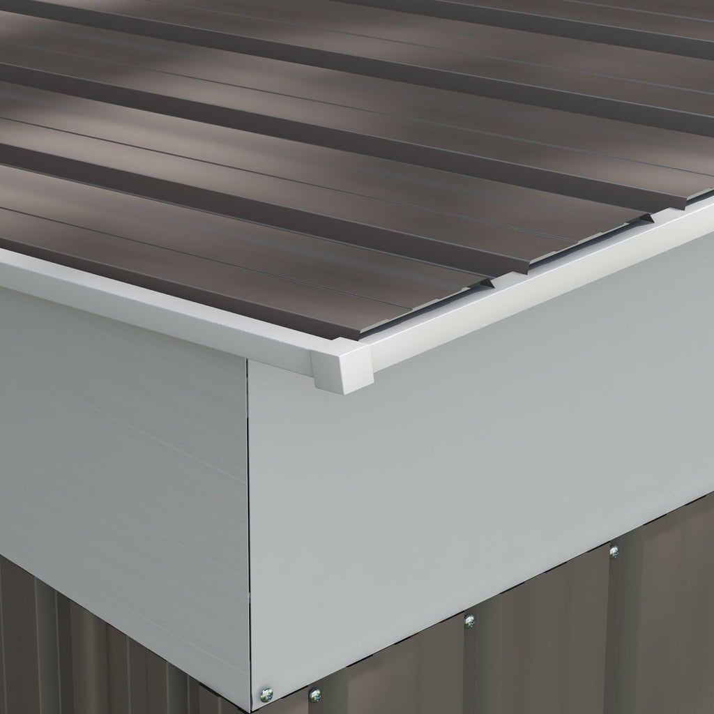 Metal Garden Shed 7x4 ft Light Gray Outdoor Tool Storage with Secure