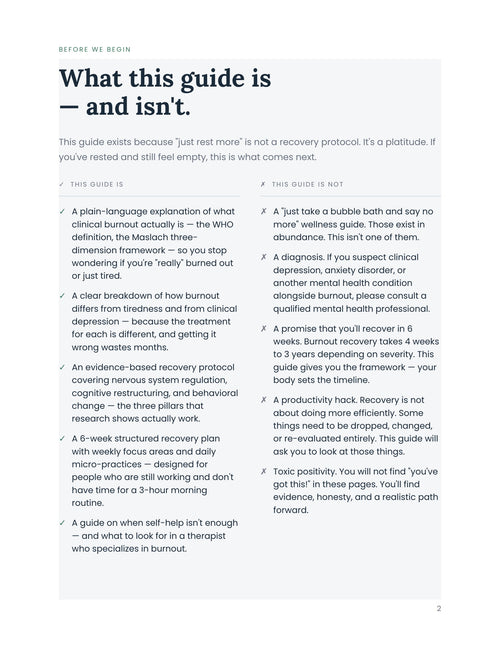 EMPTY — The Clinical Burnout Recovery Guide (PDF)