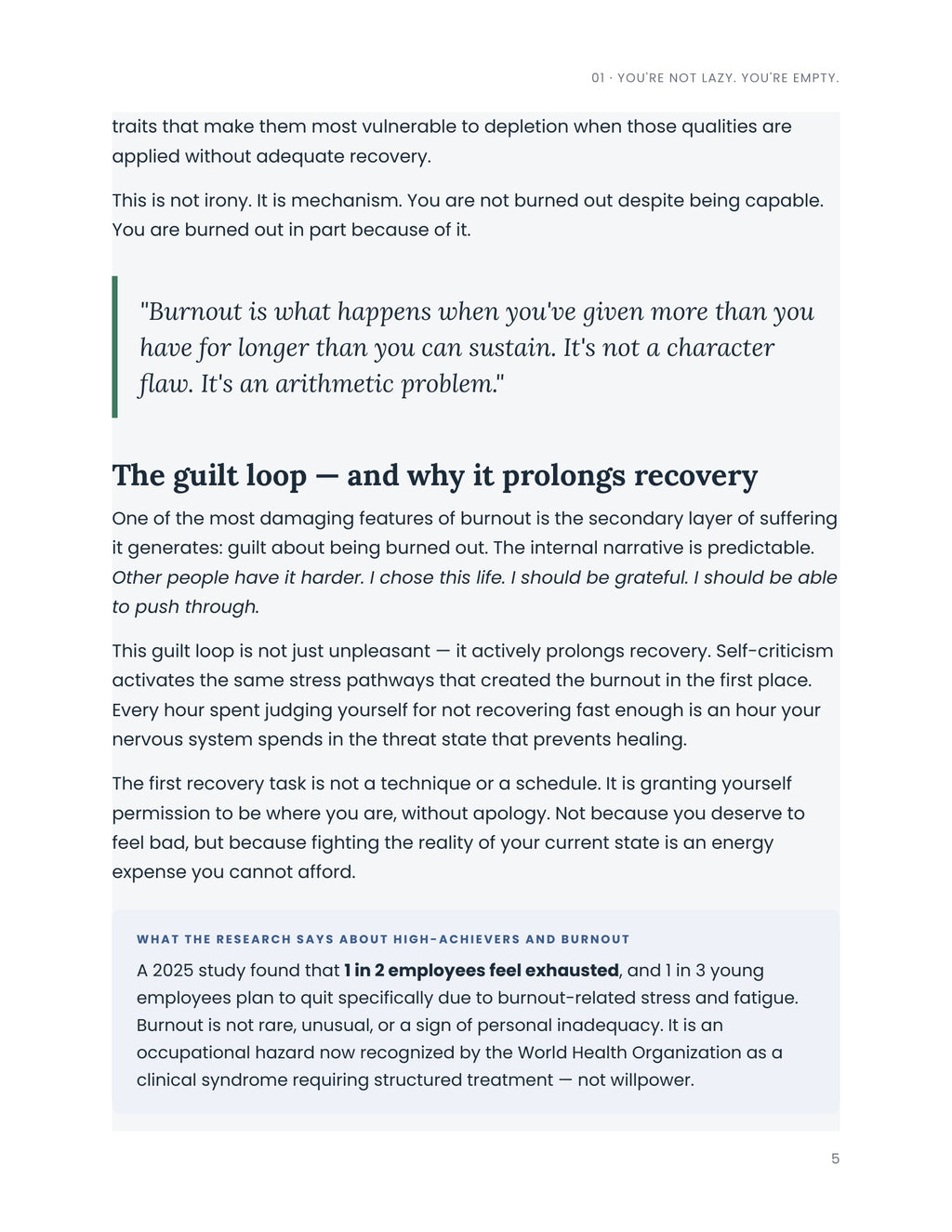 EMPTY — The Clinical Burnout Recovery Guide (PDF)