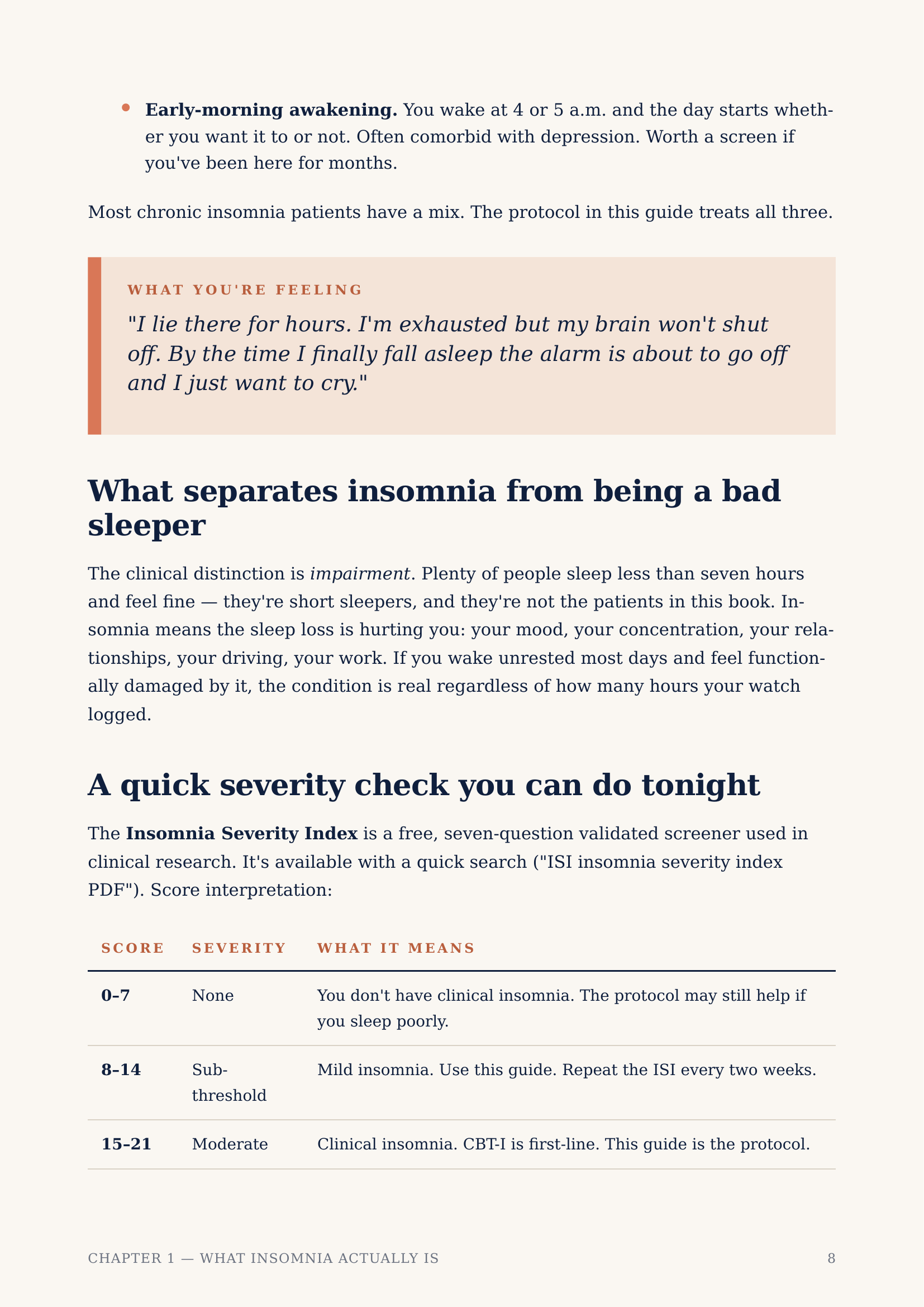 Sample page from the Rest CBT-I sleep protocol guide